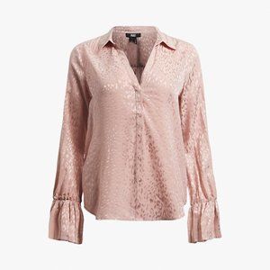 PAIGE Abriana Silk Poet-Sleeve Blouse, Small